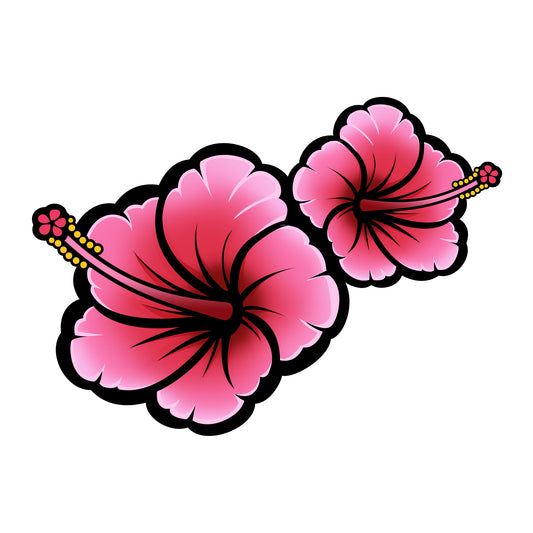 Pink Hibiscus Flowers - Large