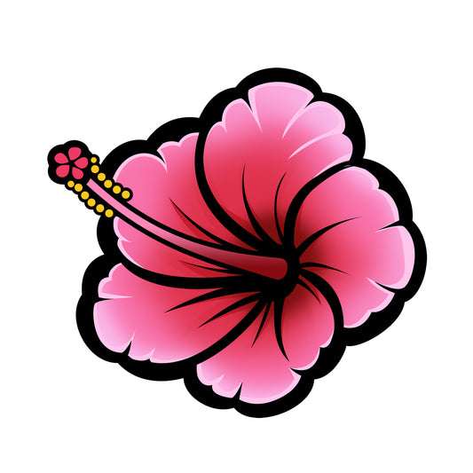 Pink Hibiscus Flower - Large