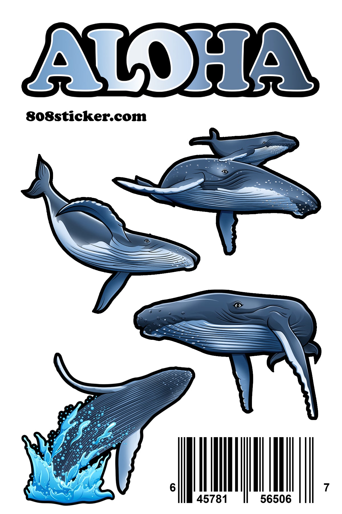 Whale Sticker Sheet