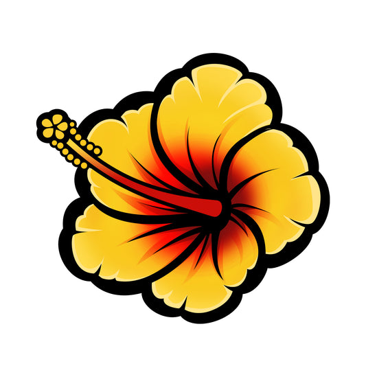 Yellow Hibiscus Flower - Large